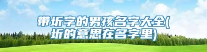 带圻字的男孩名字大全(圻的意思在名字里)