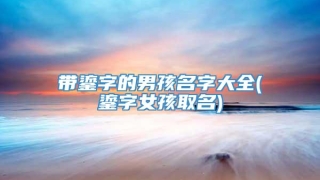 带鎏字的男孩名字大全(鎏字女孩取名)