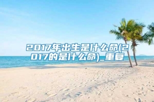 2017年出生是什么命(2017的是什么命)_重复