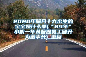 2020年腊月十九出生的宝宝是什么命(“89年”小伙一年从普通员工晋升为董事长)_重复