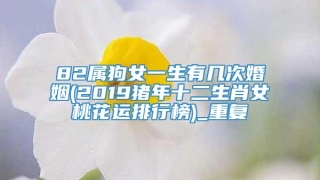 82属狗女一生有几次婚姻(2019猪年十二生肖女桃花运排行榜)_重复