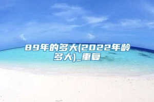 89年的多大(2022年龄多大)_重复