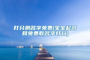 打分测名字免费(宝宝起名网免费取名字打分)