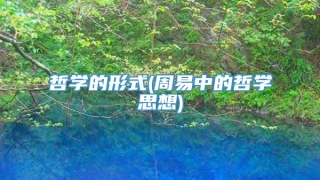 哲学的形式(周易中的哲学思想)