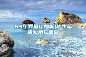 63年男最佳婚配(伏牛笔耕苑第)_重复