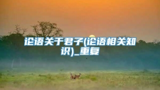 论语关于君子(论语相关知识)_重复