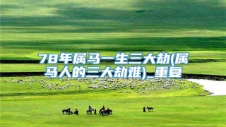78年属马一生三大劫(属马人的三大劫难)_重复