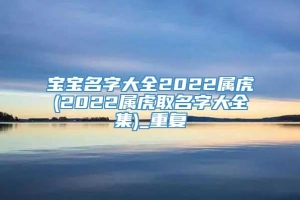 宝宝名字大全2022属虎(2022属虎取名字大全集)_重复