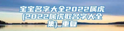 宝宝名字大全2022属虎(2022属虎取名字大全集)_重复
