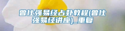 曾仕强易经占卦教程(曾仕强易经讲座)_重复