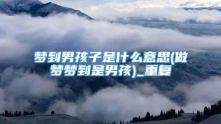 梦到男孩子是什么意思(做梦梦到是男孩)_重复
