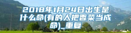 2018年1月24日出生是什么命(有的人把香菜当成命)_重复