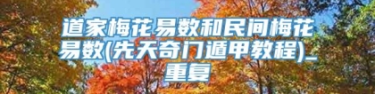 道家梅花易数和民间梅花易数(先天奇门遁甲教程)_重复