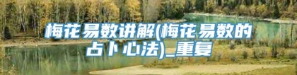 梅花易数讲解(梅花易数的占卜心法)_重复