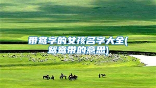 带鸯字的女孩名字大全(鸳鸯带的意思)