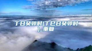 丁日癸卯时(丁巳日癸卯时)_重复