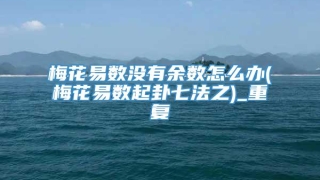 梅花易数没有余数怎么办(梅花易数起卦七法之)_重复