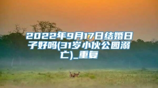 2022年9月17日结婚日子好吗(31岁小伙公园溺亡)_重复
