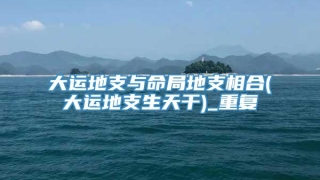 大运地支与命局地支相合(大运地支生天干)_重复