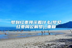 梦到红枣预示着什么(梦见红枣周公解梦)_重复