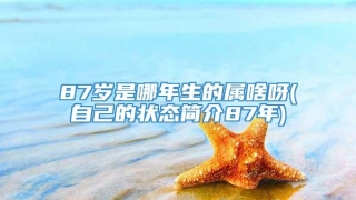 87岁是哪年生的属啥呀(自己的状态简介87年)