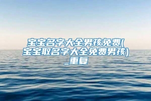 宝宝名字大全男孩免费(宝宝取名字大全免费男孩)_重复