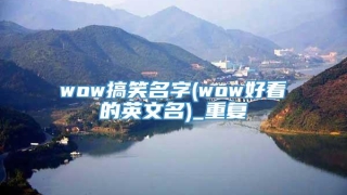 wow搞笑名字(wow好看的英文名)_重复