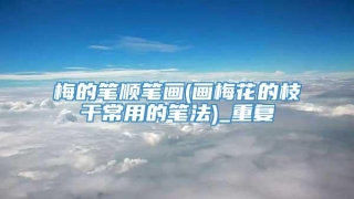 梅的笔顺笔画(画梅花的枝干常用的笔法)_重复