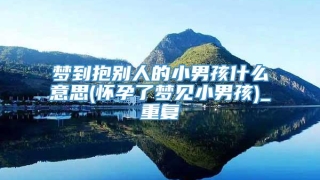 梦到抱别人的小男孩什么意思(怀孕了梦见小男孩)_重复