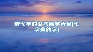 带弋字的女孩名字大全(弋字旁的字)