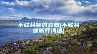 不胜其烦的意思(不胜其烦解释词语)