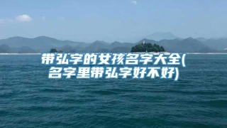 带弘字的女孩名字大全(名字里带弘字好不好)