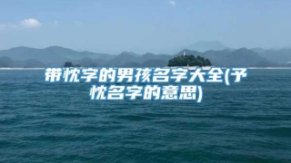 带忱字的男孩名字大全(予忱名字的意思)
