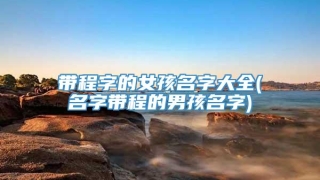 带程字的女孩名字大全(名字带程的男孩名字)