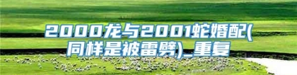 2000龙与2001蛇婚配(同样是被雷劈)_重复