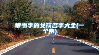 带韦字的女孩名字大全(一个韦)