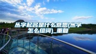 丛字起名是什么意思(丛字怎么组词)_重复