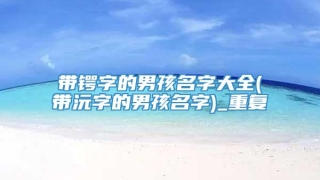 带锷字的男孩名字大全(带沅字的男孩名字)_重复