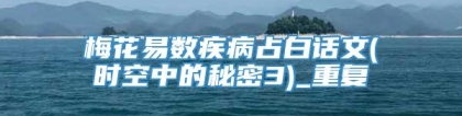 梅花易数疾病占白话文(时空中的秘密3)_重复
