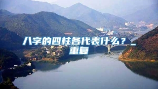 八字的四柱各代表什么？_重复
