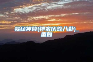 易经神算(神农伏羲八卦)_重复