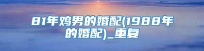 81年鸡男的婚配(1988年的婚配)_重复