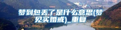 梦到包丢了是什么意思(梦见买婚戒)_重复