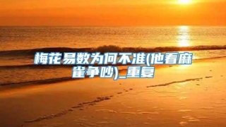 梅花易数为何不准(他看麻雀争吵)_重复