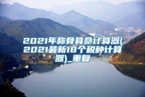2021年称骨算命计算器(2021最新18个税种计算器)_重复