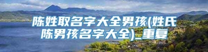 陈姓取名字大全男孩(姓氏陈男孩名字大全)_重复