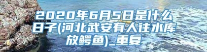 2020年6月5日是什么日子(河北武安有人往水库放鳄鱼)_重复