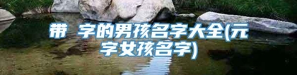 带弢字的男孩名字大全(元字女孩名字)