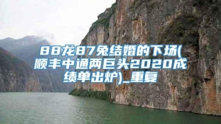 88龙87兔结婚的下场(顺丰中通两巨头2020成绩单出炉)_重复
