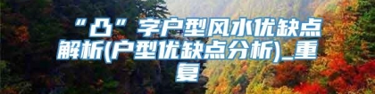 “凸”字户型风水优缺点解析(户型优缺点分析)_重复